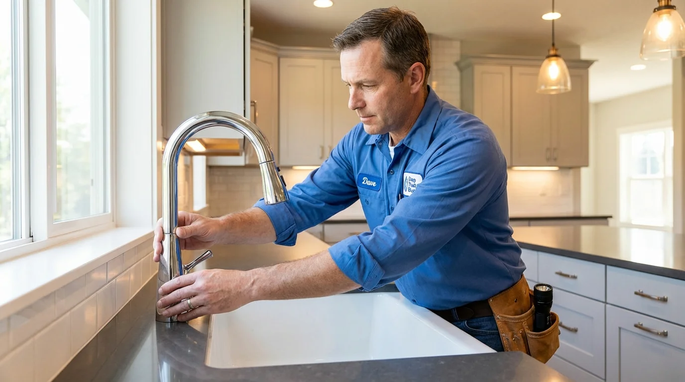 Kitchen faucet installation by Johns Plumbing LLC in Tonkawa