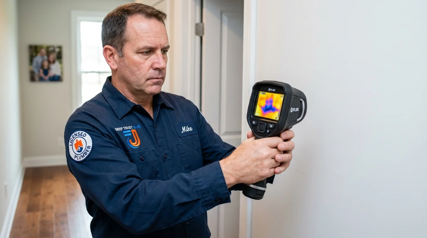 Thermal imaging leak detection by Johns Plumbing LLC in Tonkawa